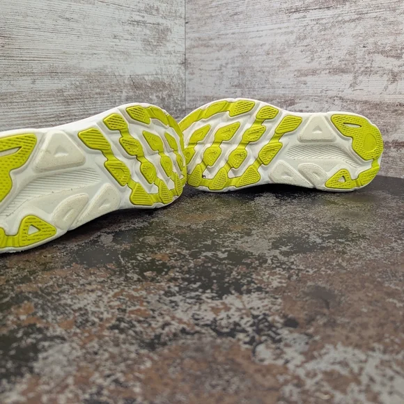 Womens Hoka One One Clifton 9 Running Shoes Sz 6.5 Used Blue Pink White - Picture 10 of 10